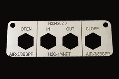 Corte e Gravação a Laser (em Aço Inox)